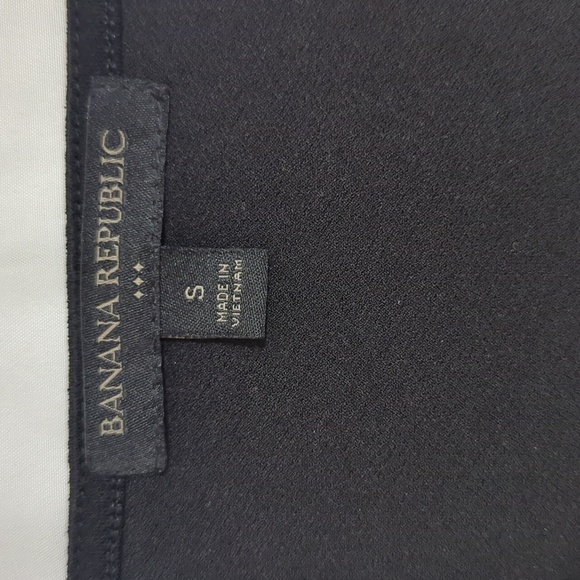 Banana Republic V-Neck Long Sleeve Wrap Top, Color Black Size S - Picture 13 of 14